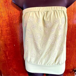 Californiagrown halter top! Size medium! Mint green! Beaded flowers with sequins